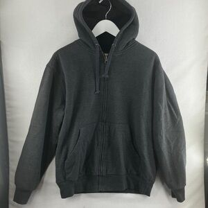 Weatherproof Vintage Sherpa Lined  Full Zip Charcoal Hoodie - Medium
